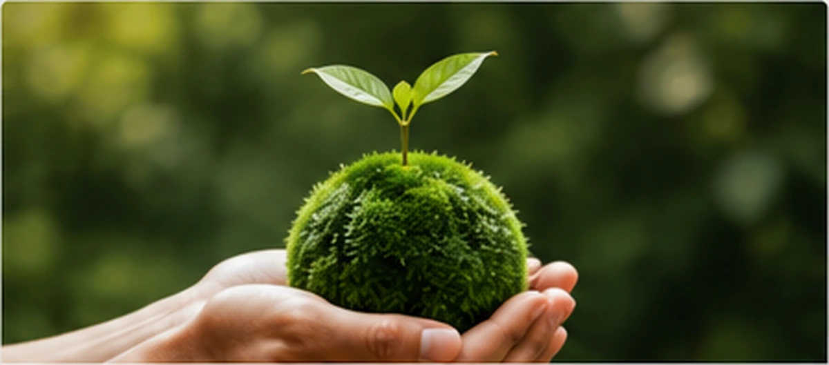 Sustainable green plant representing carbon credit consulting